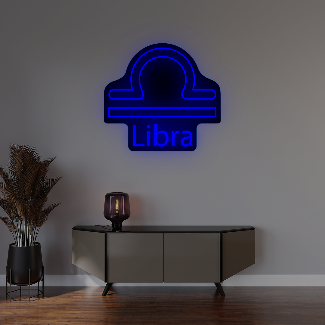 Libra Zodiac Illuminated Sign