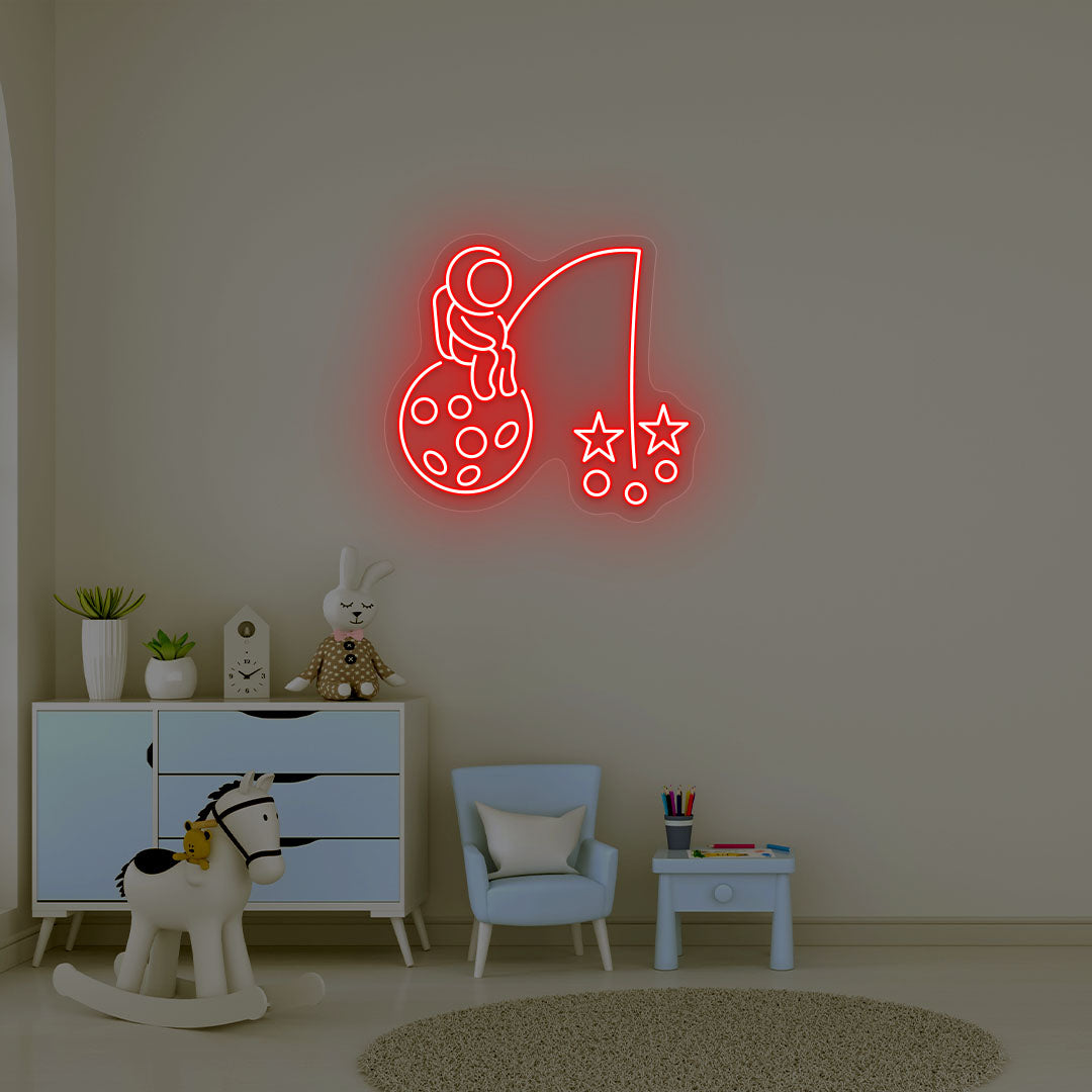 Astronaut Neon Sign  | Red