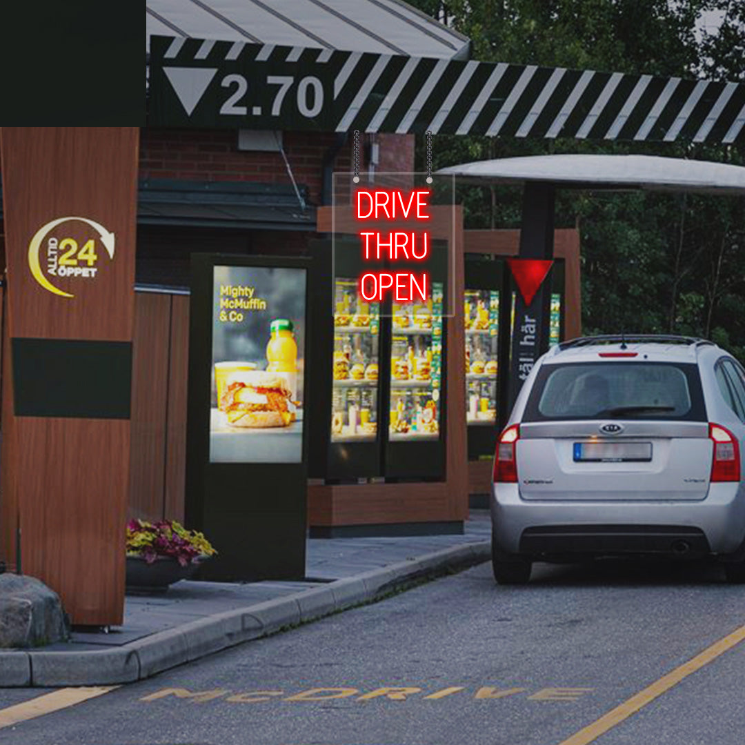 Drive Thru Open Neon Sign | CNUS000104