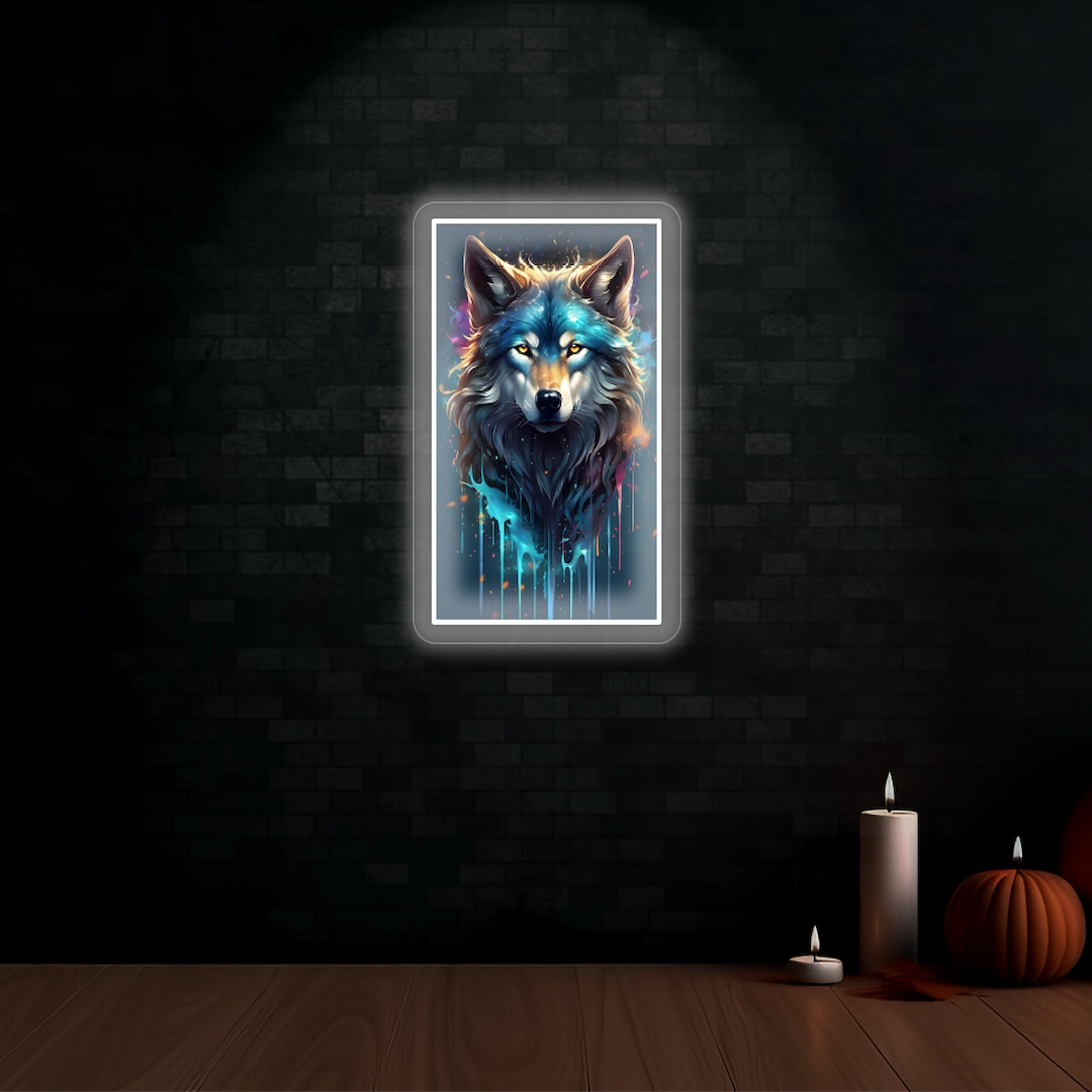 Wolf Neon Artwork