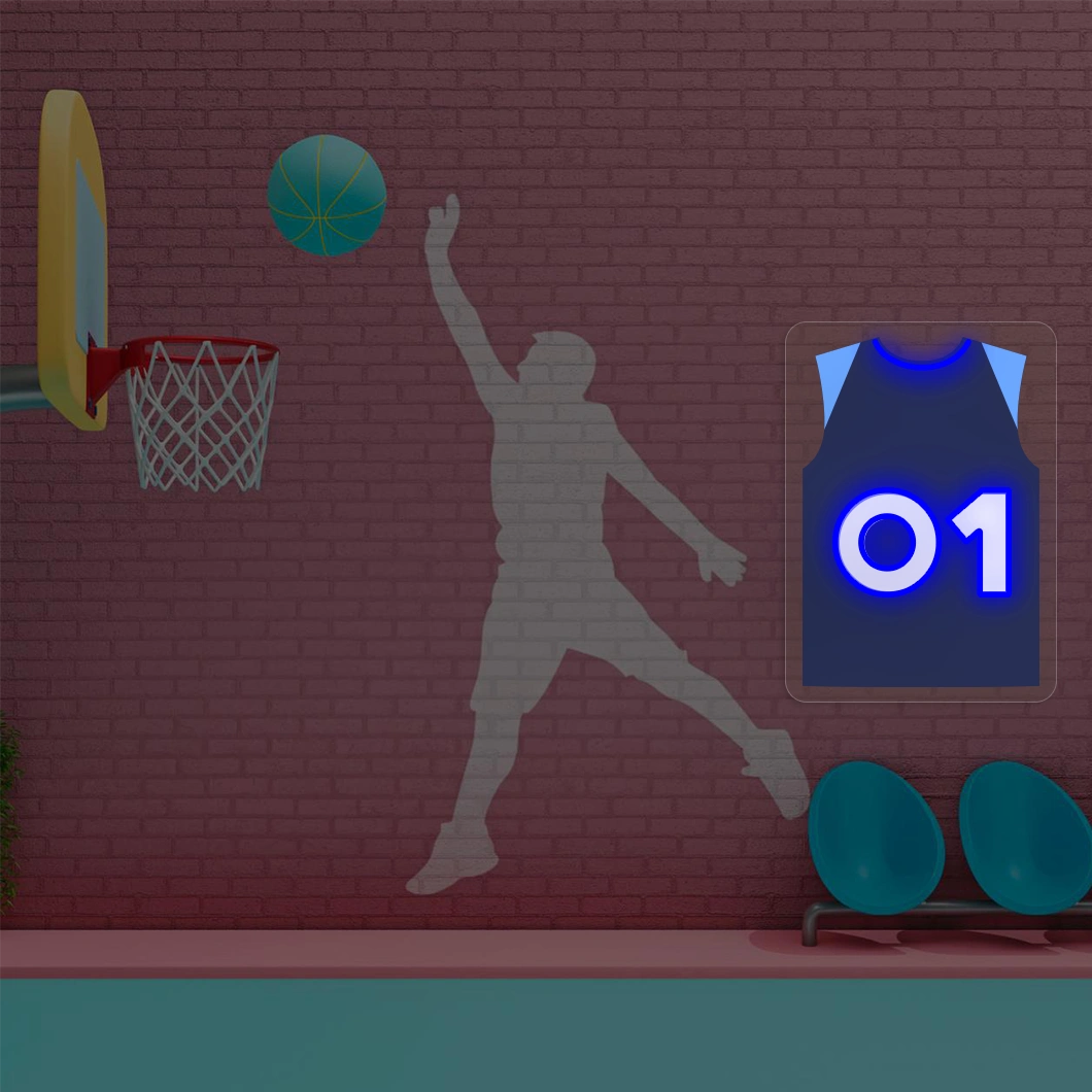 MIN Jersey Basketball Neon Artwork