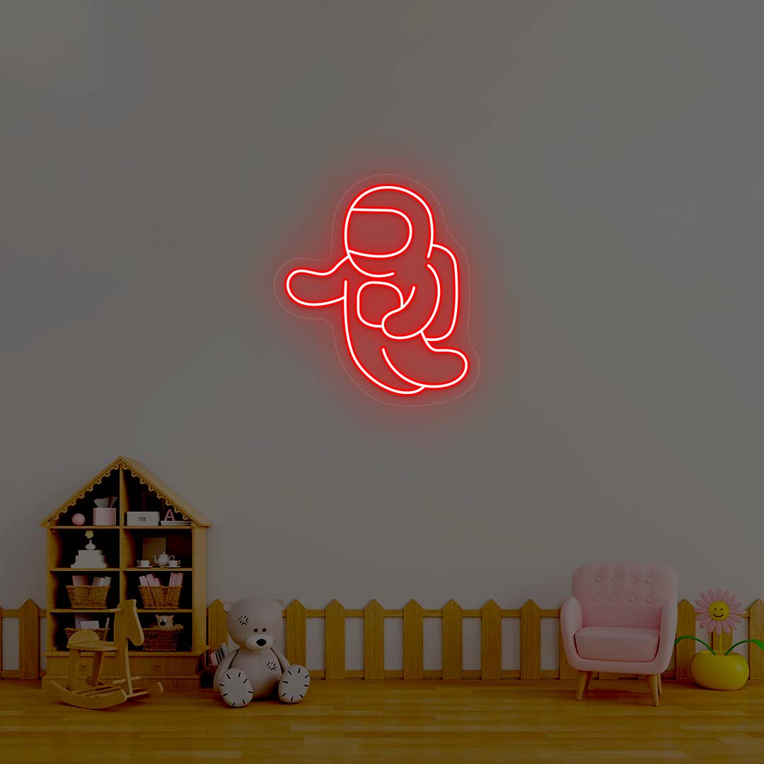 Astronaut Neon Sign | Red