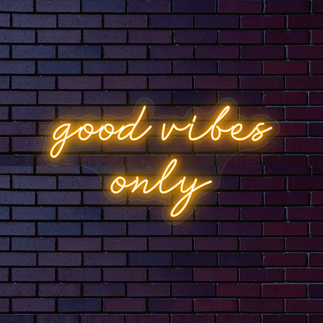 Good Vibes Only Neon Sign | CNUS000018 | Orange