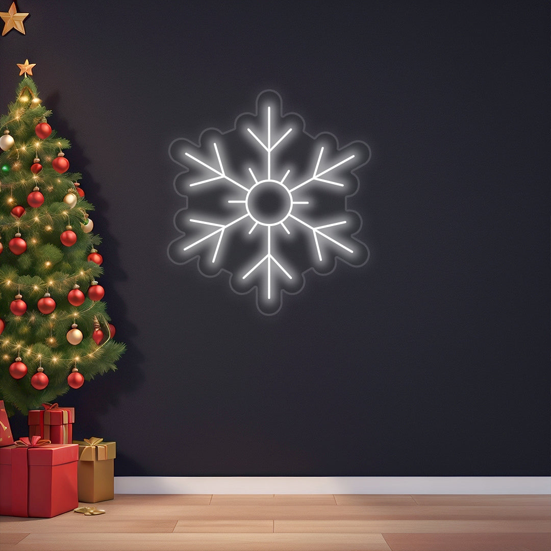 Snow Flake Neon Sign | Warmwhite