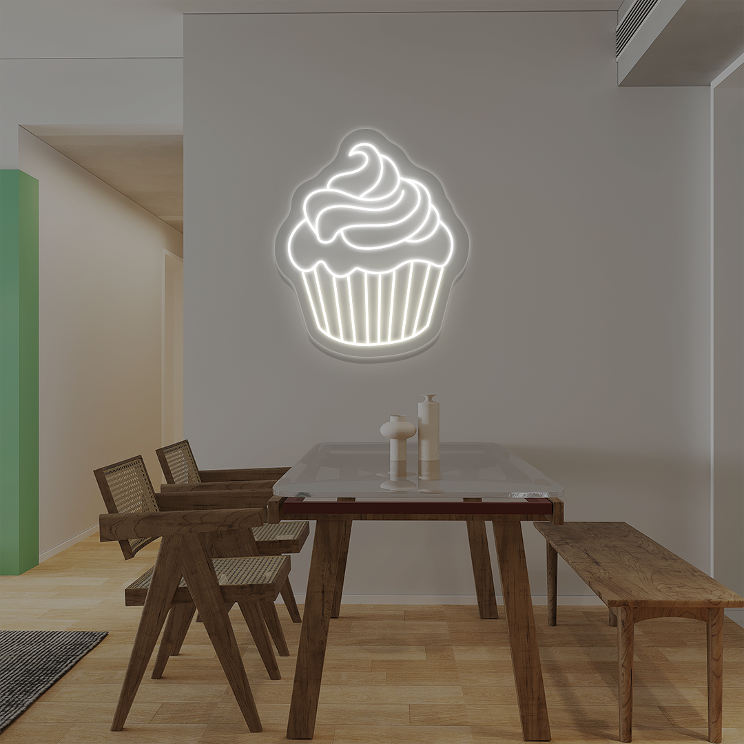 Cupcake Neon Sign | Warmwhite