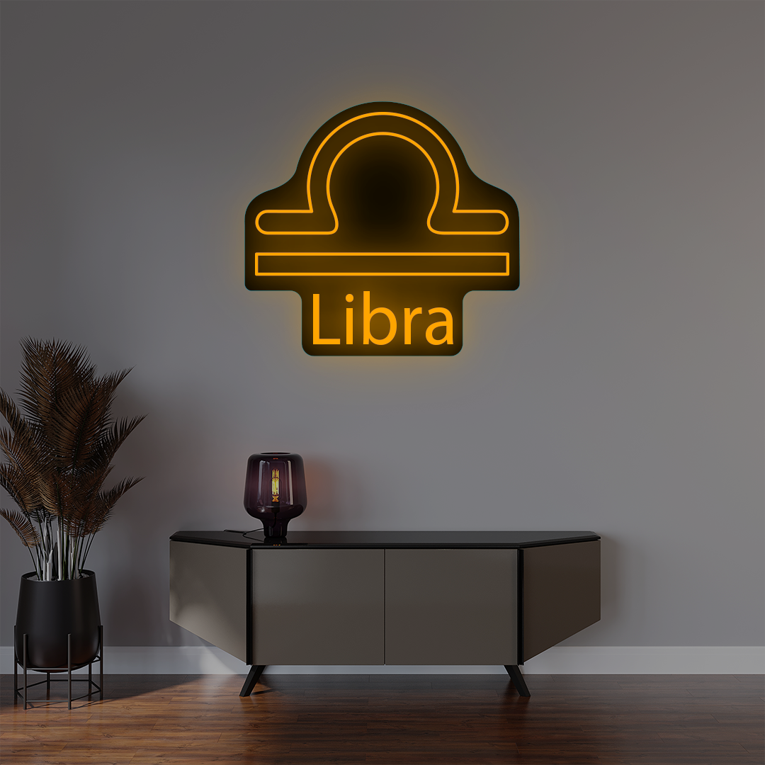 Libra Zodiac Illuminated Sign