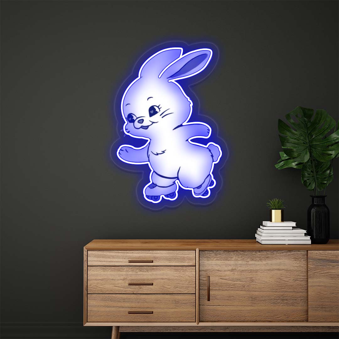 Newjeans Bunny Neon Artwork | Blue