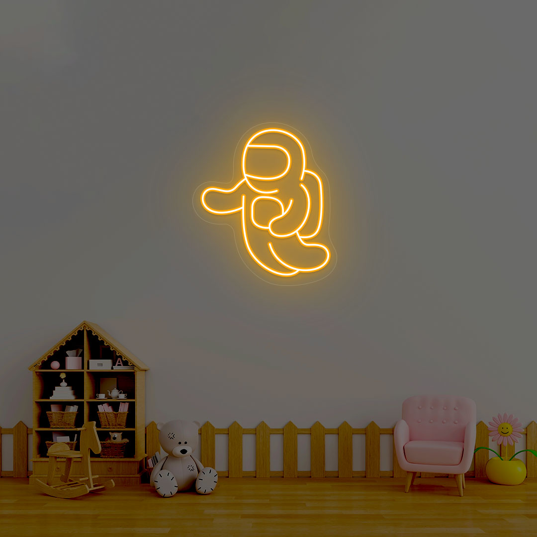Astronaut Neon Sign | Orange