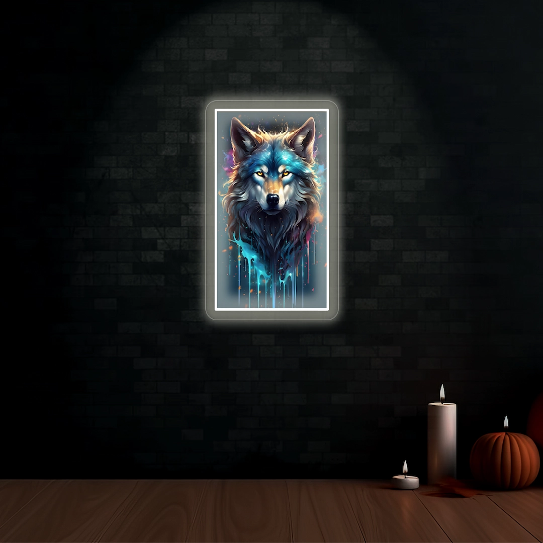 Wolf Neon Artwork