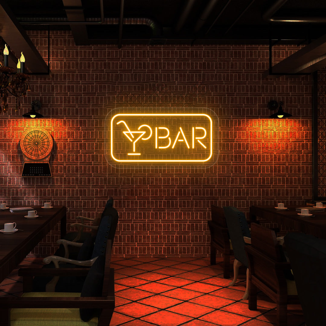 Bar Neon Sign  | Orange