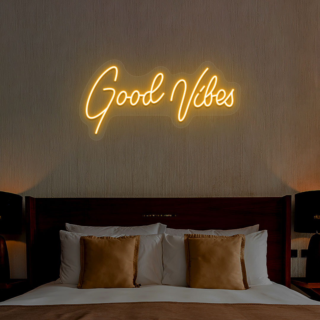 Good Vibes Neon Sign | Orange