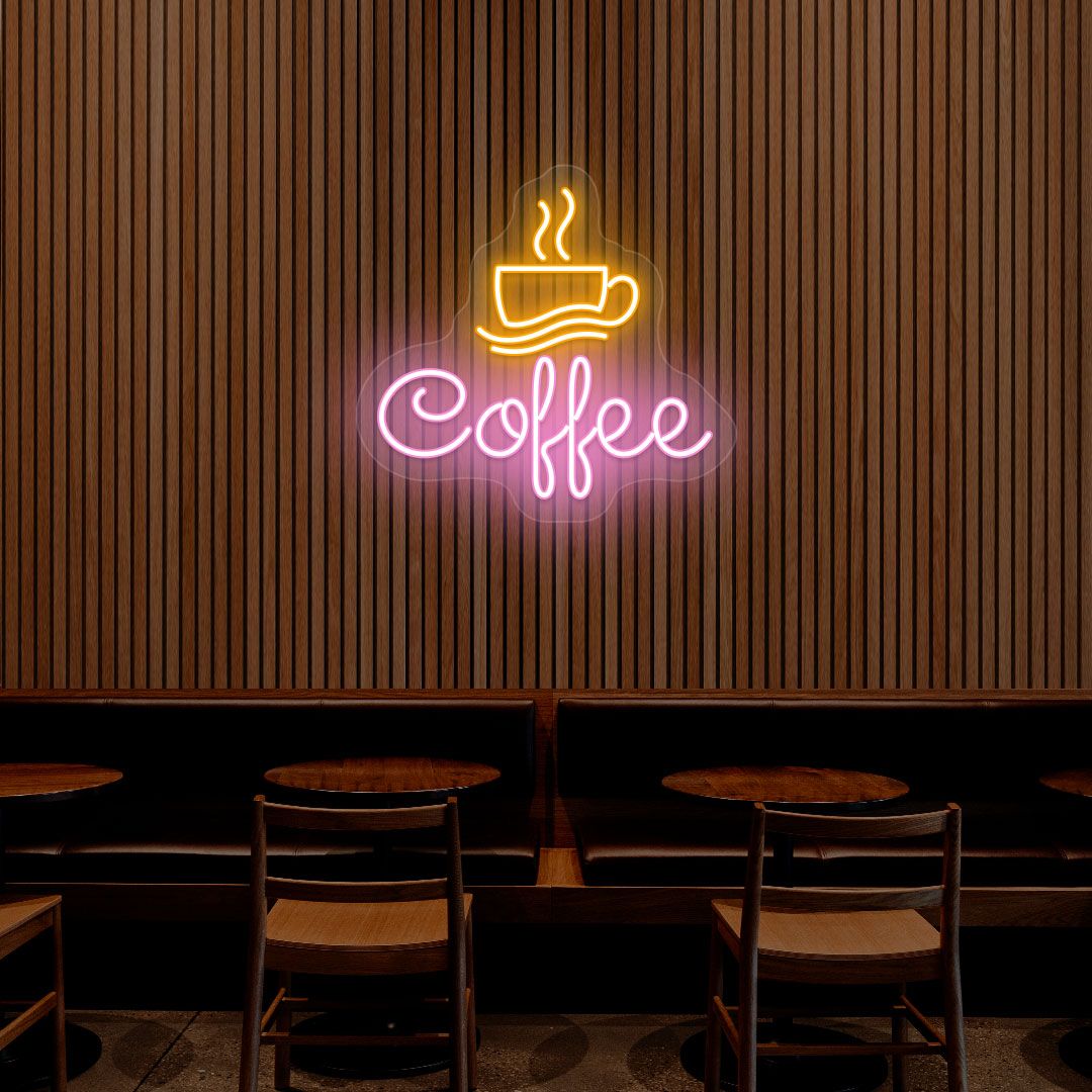Coffee Cafe Neon Sign - Multicolor