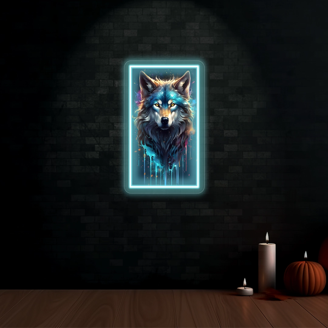 Wolf Neon Artwork