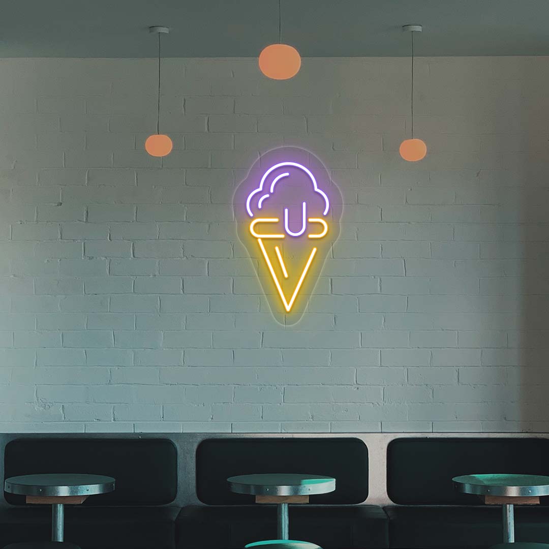 Ice Cream Neon Sign | Purple
