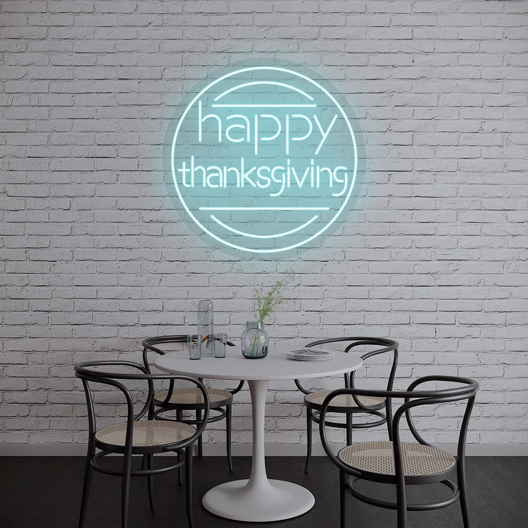 Happy Thanksgiving Day Neon Sign