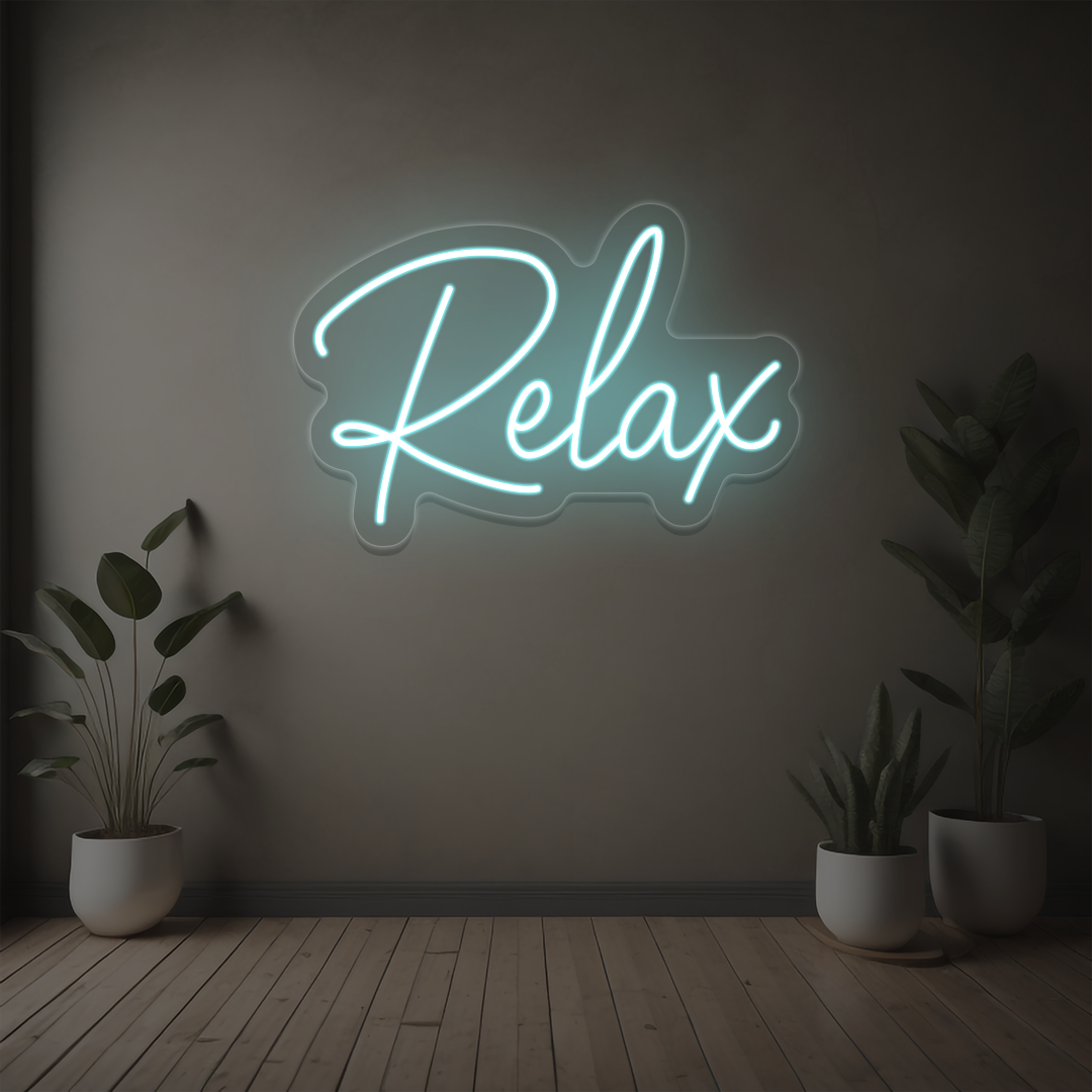 Relax Neon Sign | Iceblue