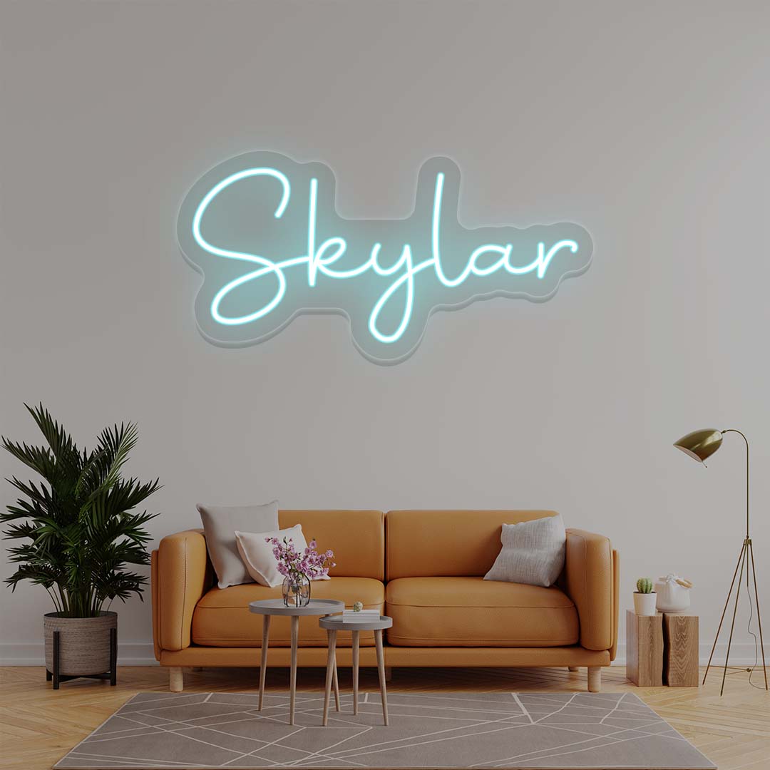 Skylar Name Neon Sign | Iceblue