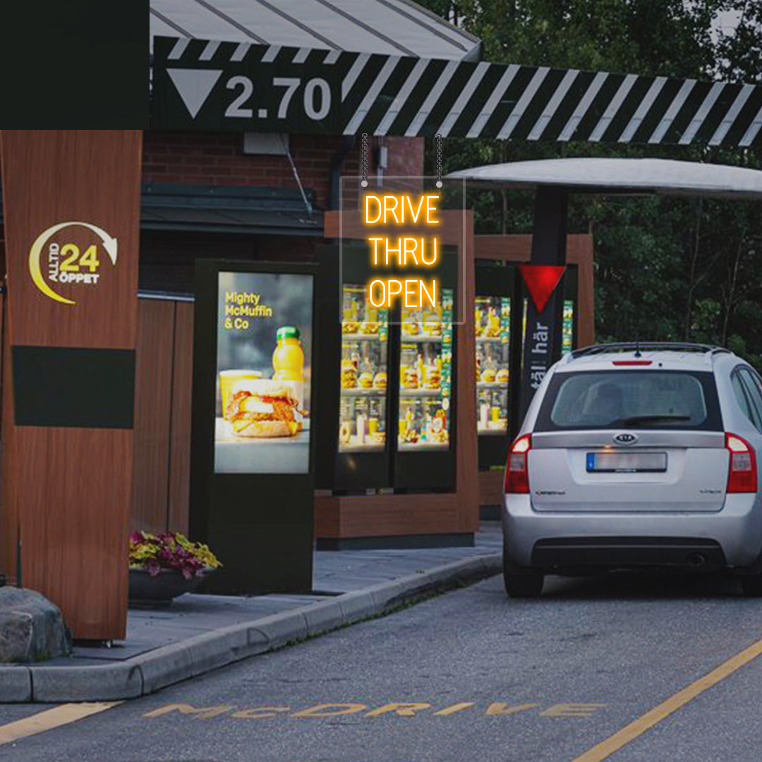 Drive Thru Open Neon Sign | CNUS000104
