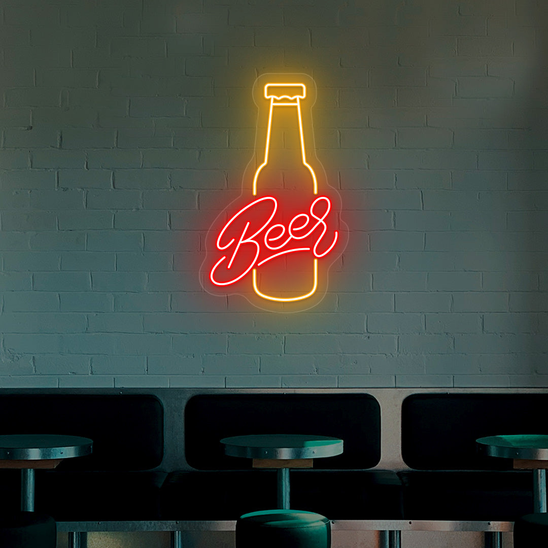 Beer Pint Neon Sign | Red