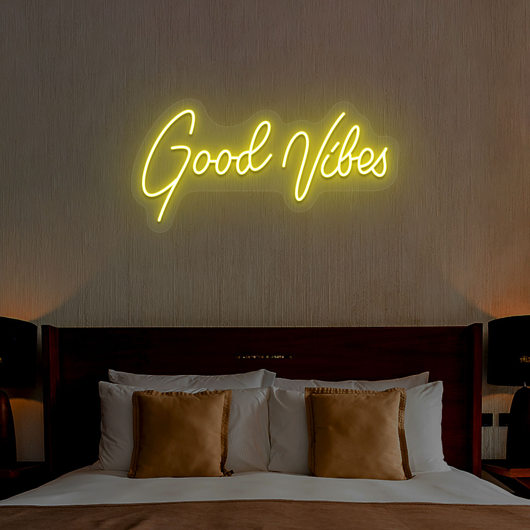Good Vibes Neon Sign | Yellow