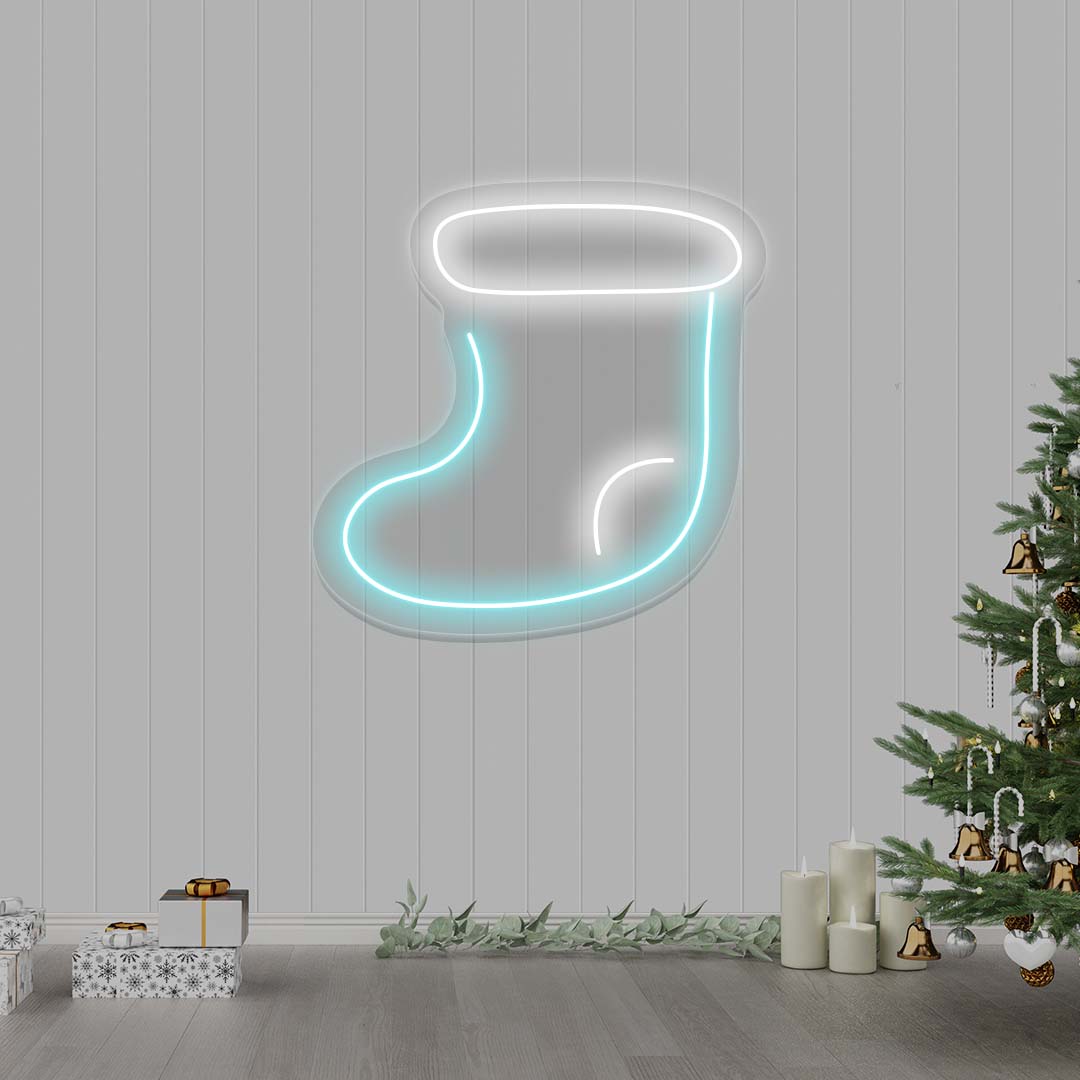 Christmas Stockings Neon Sign | Iceblue