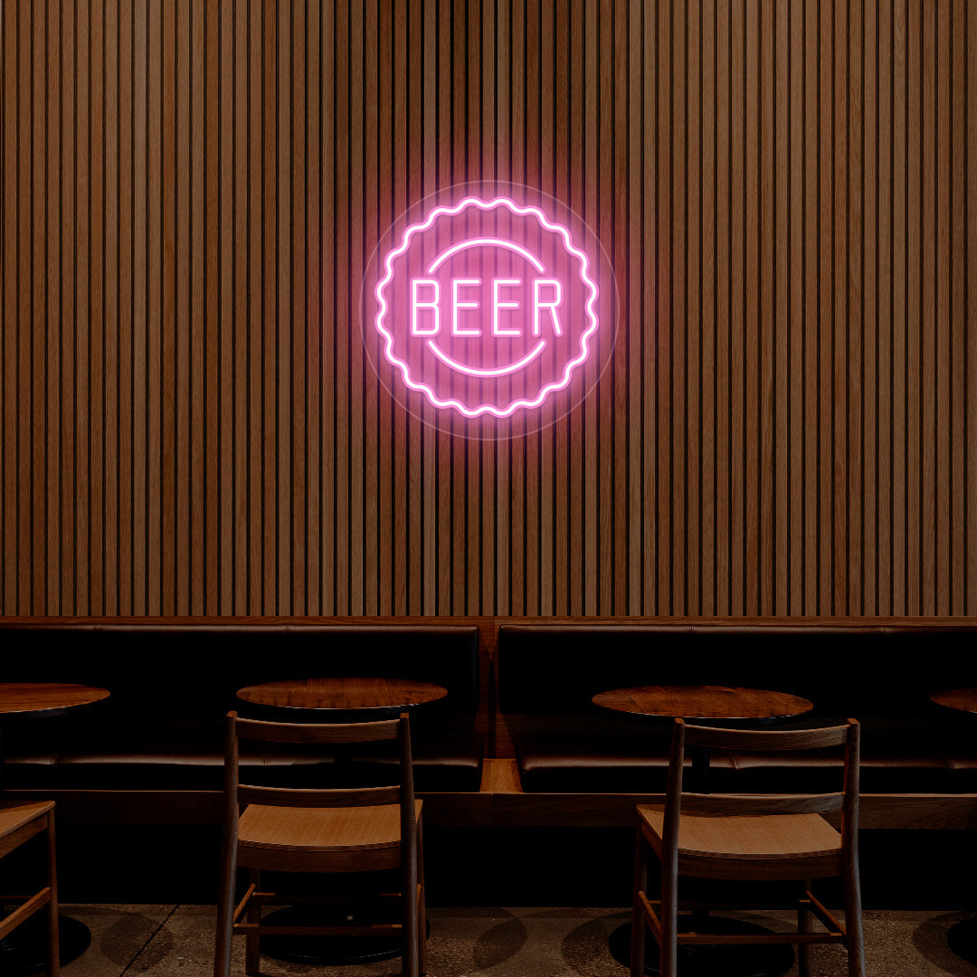 Beer Cap Neon Sign
