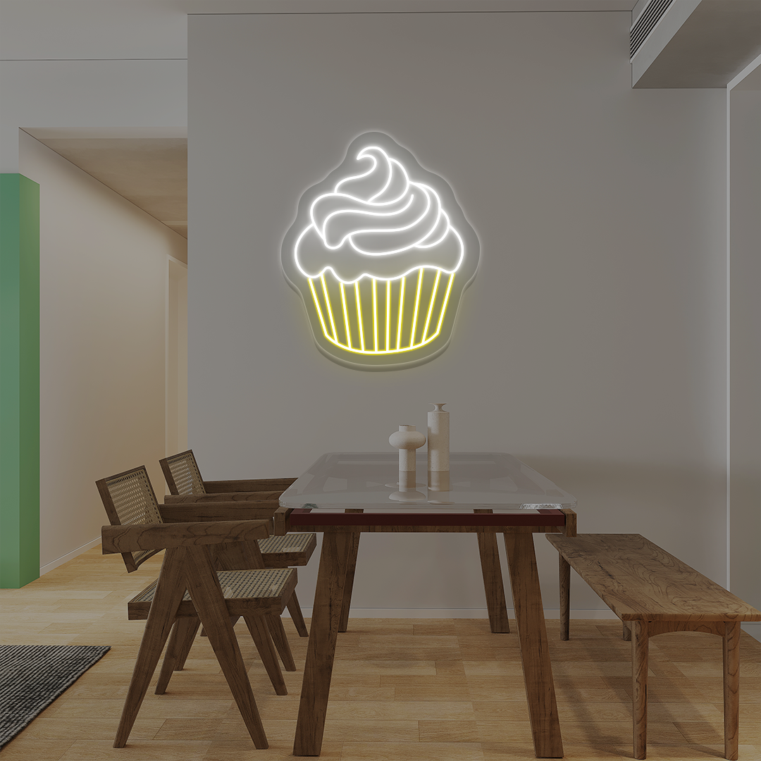 Cupcake Neon Sign | Yellow