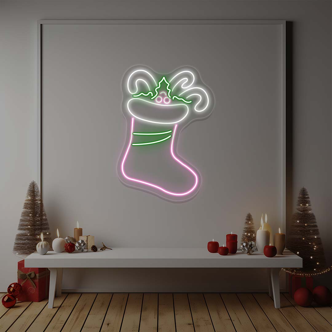 Christmas Stockings Neon Sign