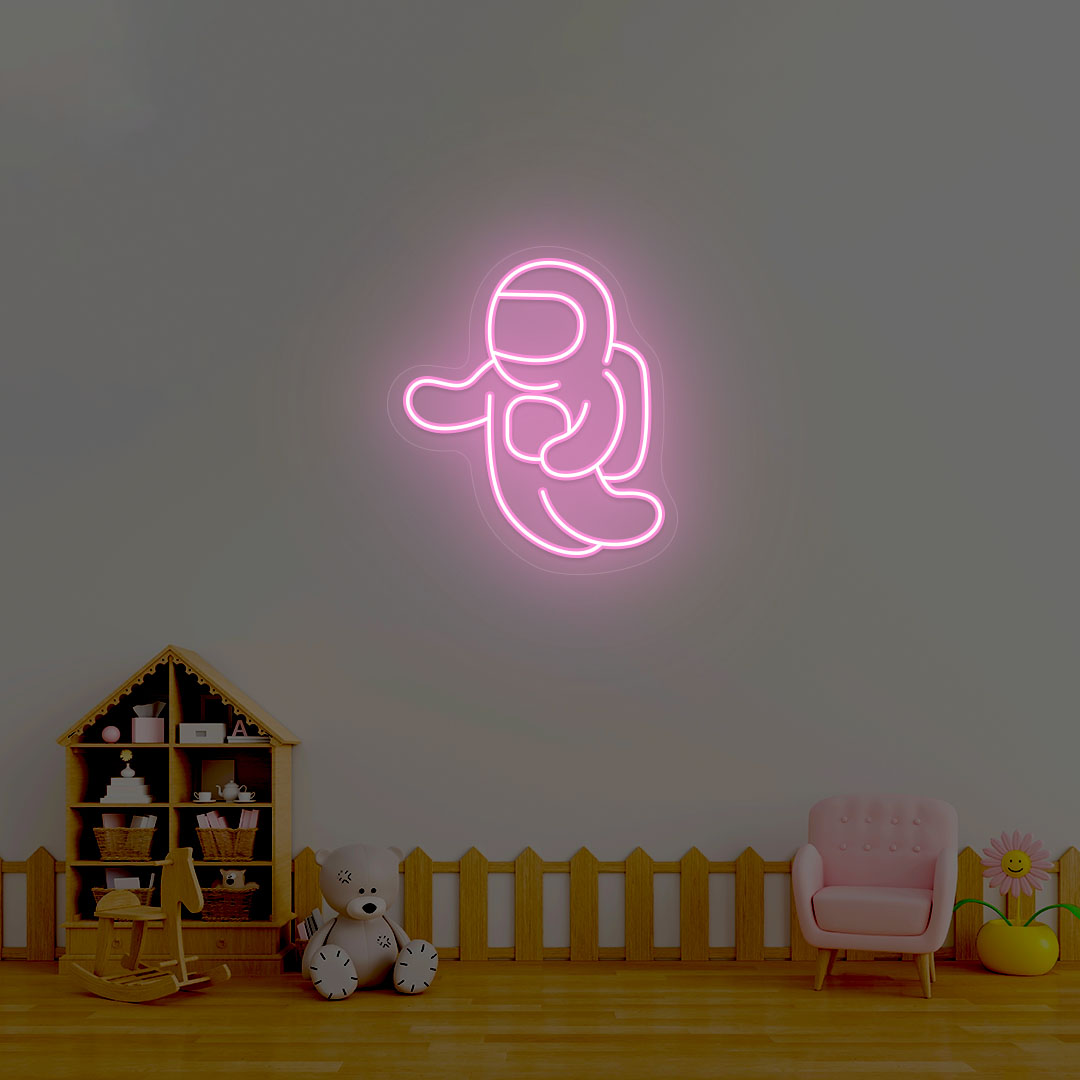 Astronaut Neon Sign | Pink