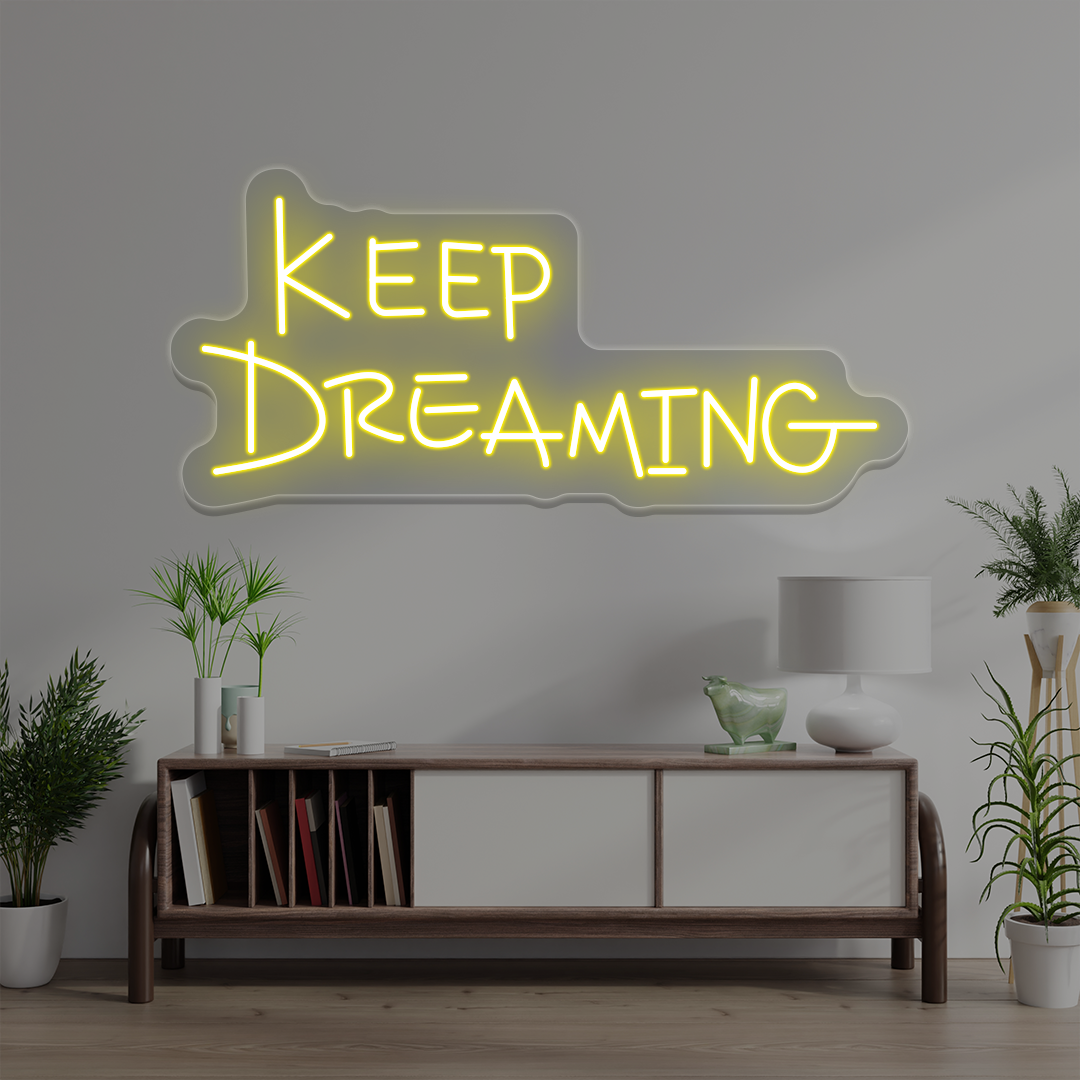 Keep Dreaming Neon Sign | Yellow