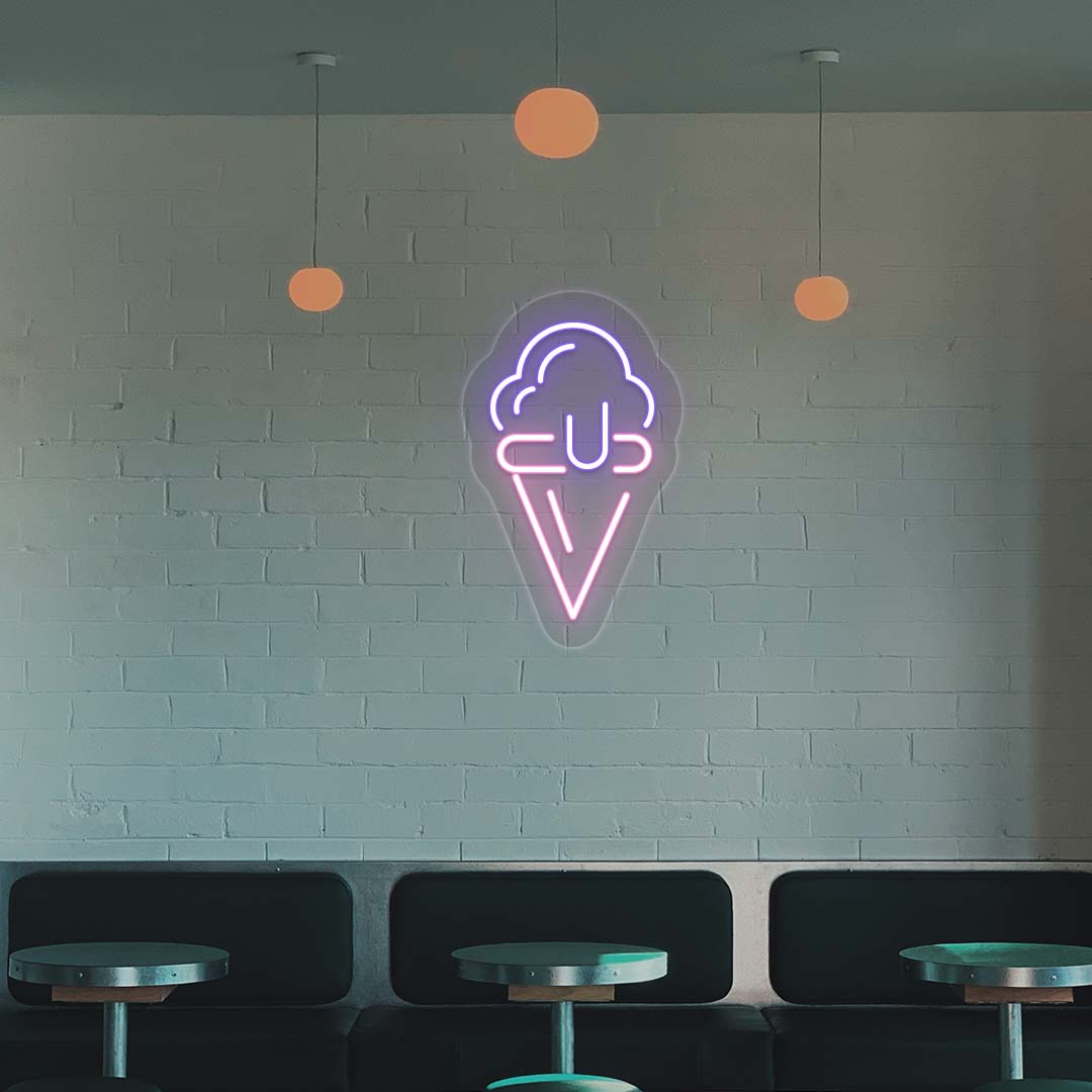 Ice Cream Neon Sign | Purple