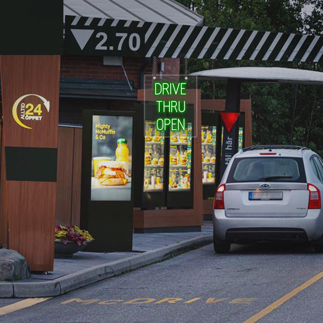 Drive Thru Open Neon Sign | CNUS000104