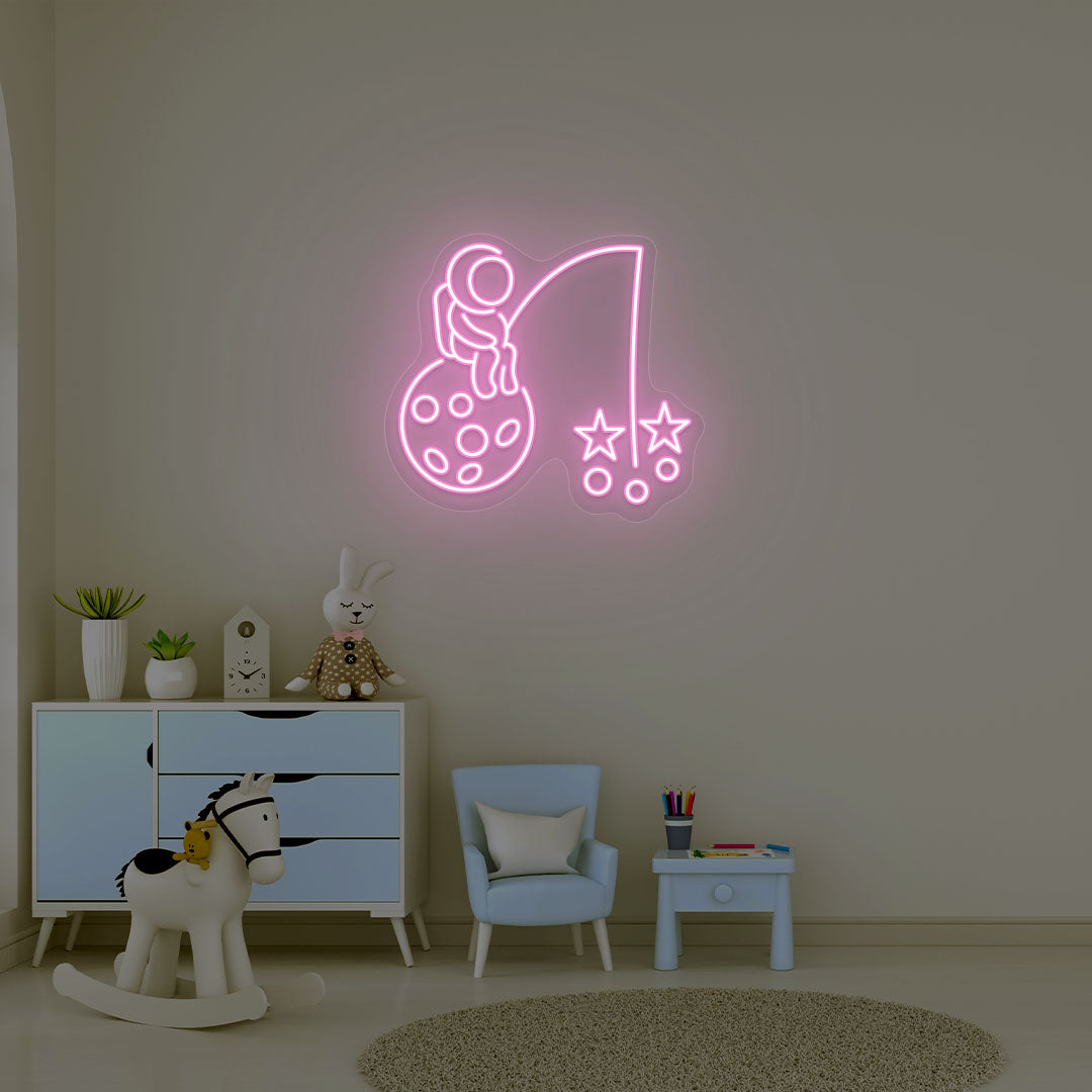 Astronaut Neon Sign  | Pink