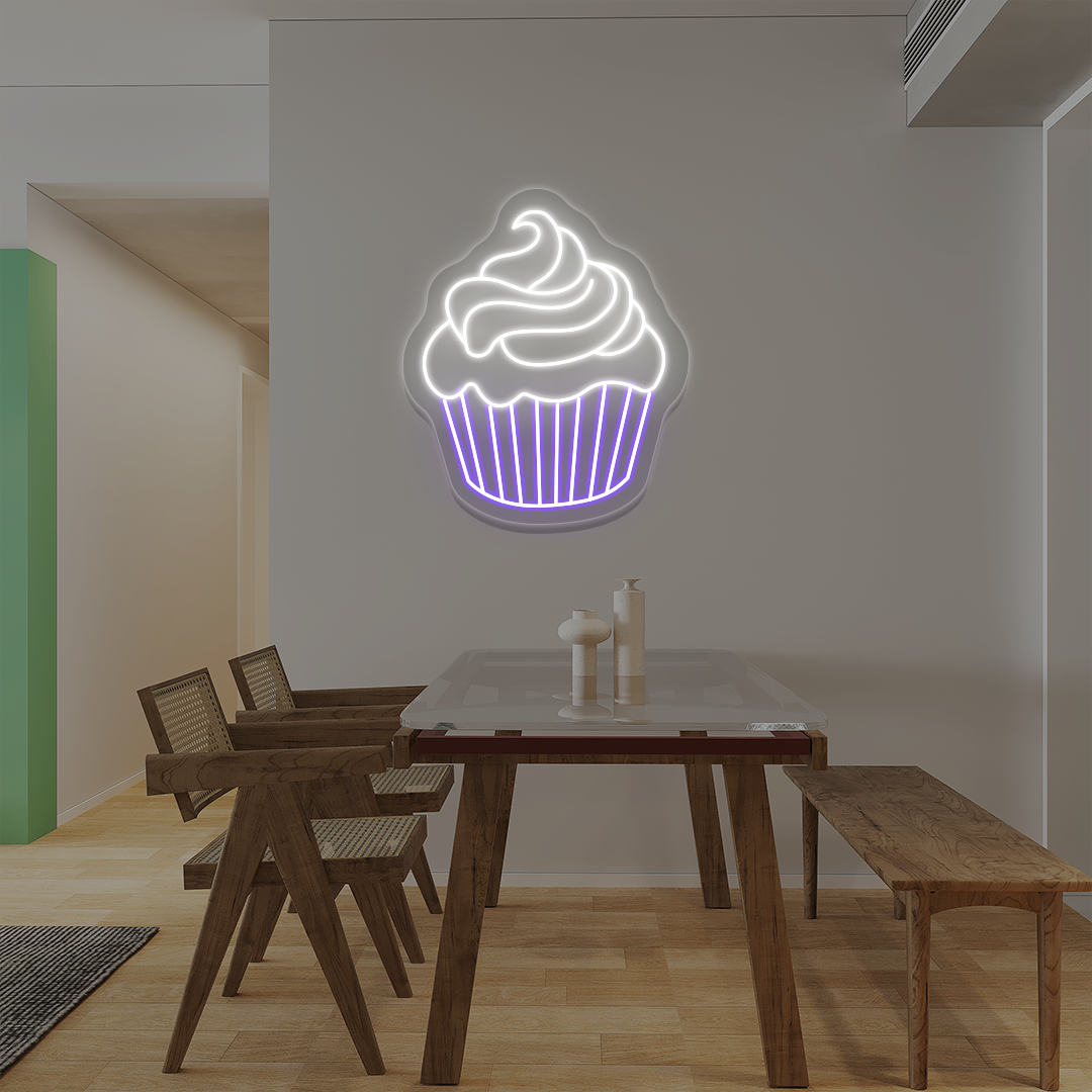 Cupcake Neon Sign | Purple