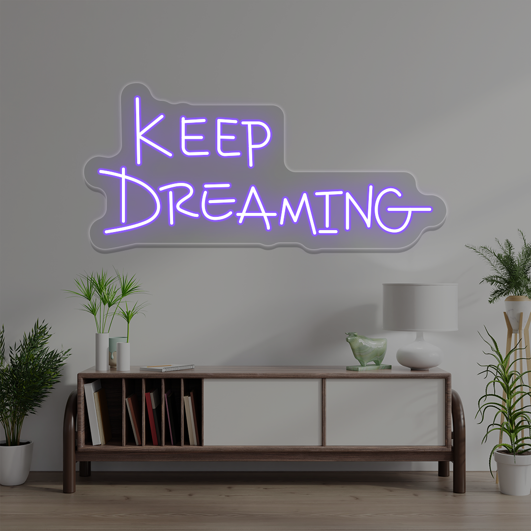 Keep Dreaming Neon Sign | Purple