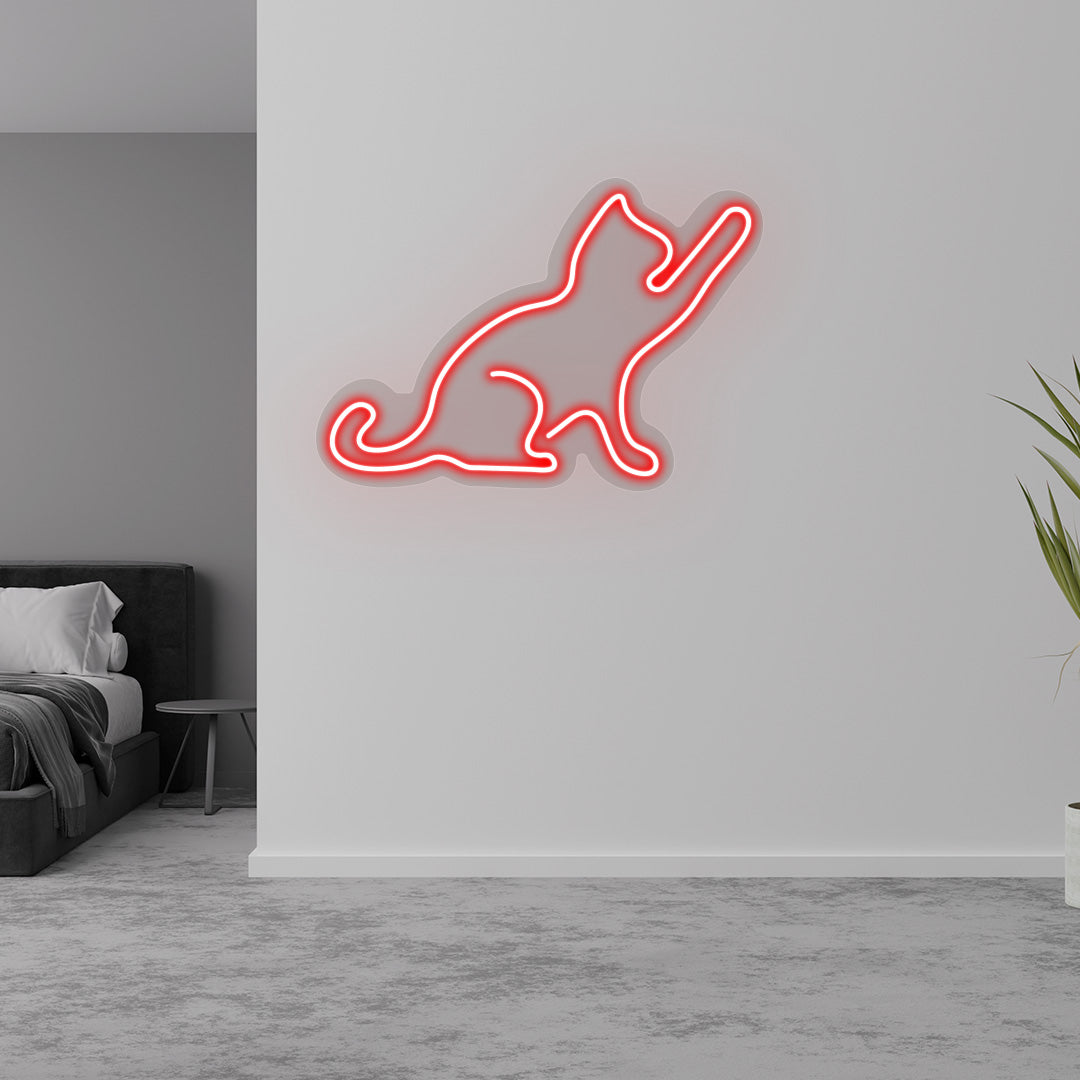 Cat Neon Sign | CNUS015488 | Red