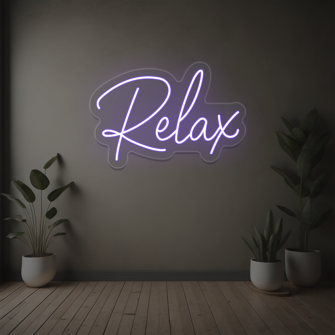 Relax Neon Sign | Purple
