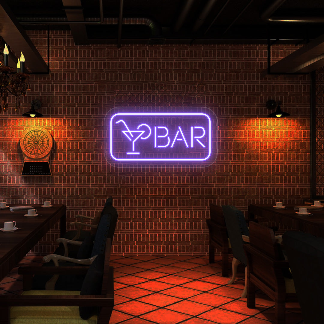 Bar Neon Sign | Purple