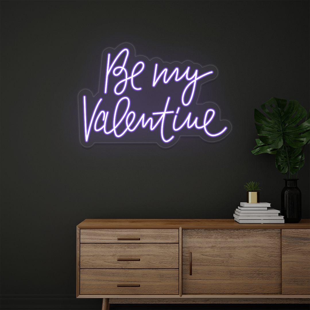 Be My Valentine Neon Sign | Purple