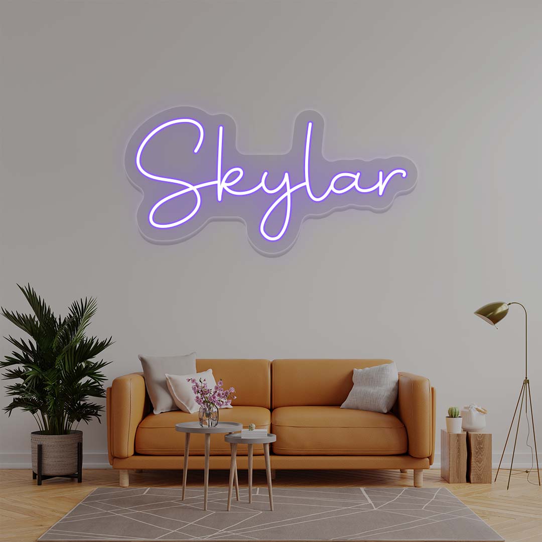Skylar Name Neon Sign | Purple