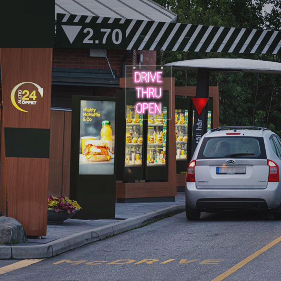 Drive Thru Open Neon Sign | CNUS000104