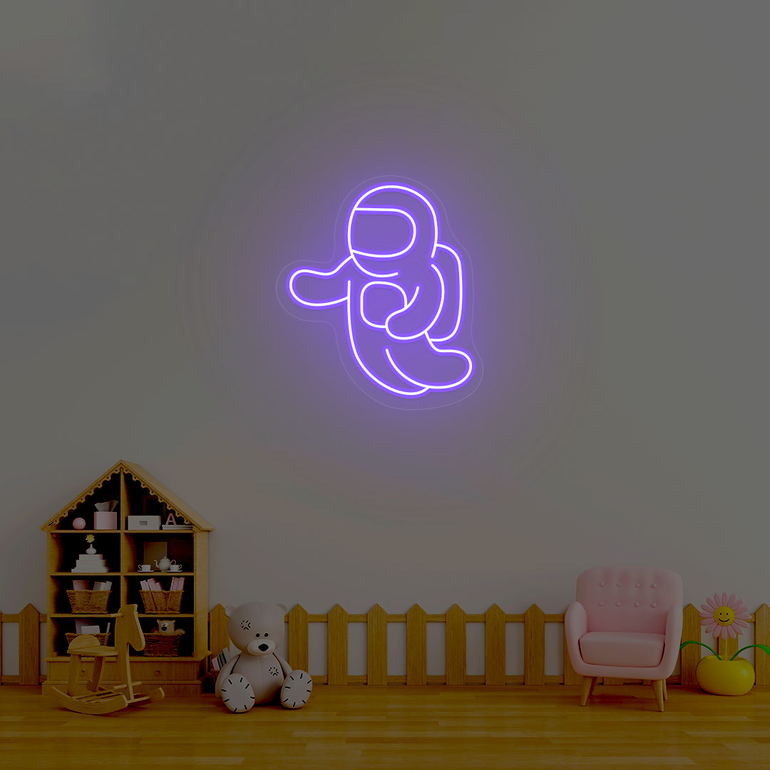 Astronaut Neon Sign | Purple