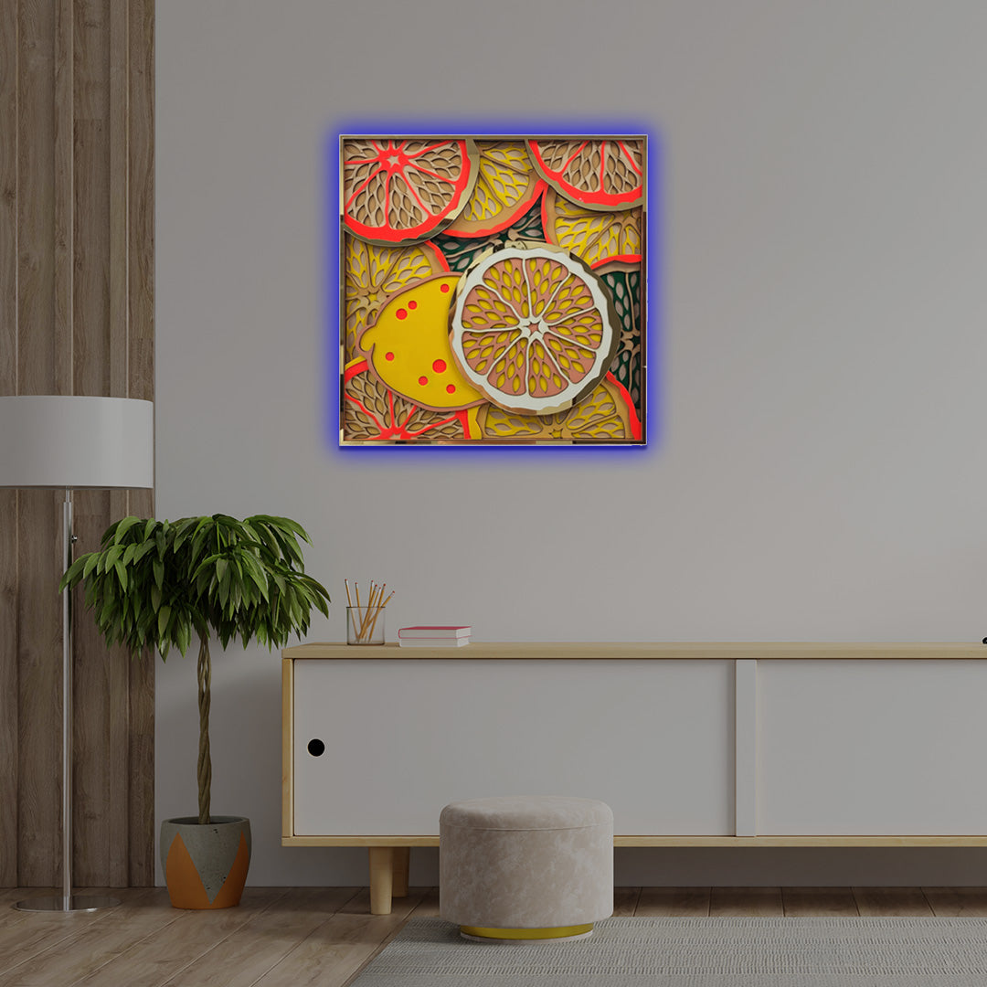 3D Lemon Frame Mandala Art | CNUS005344