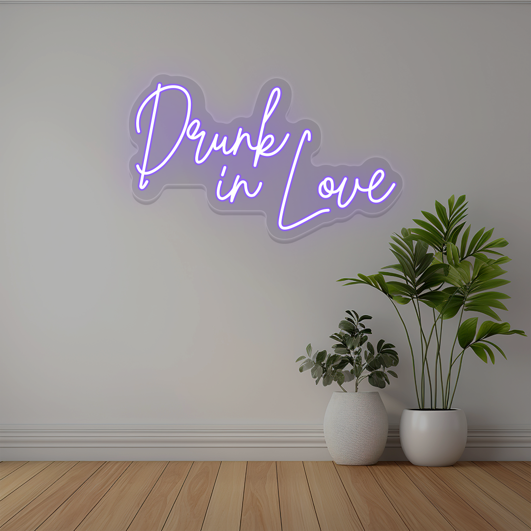 Drunk In Love Neon Sign | Purple