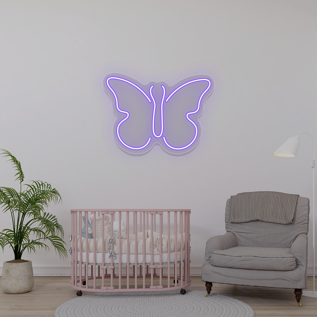 Butterfly Neon Sign | Purple