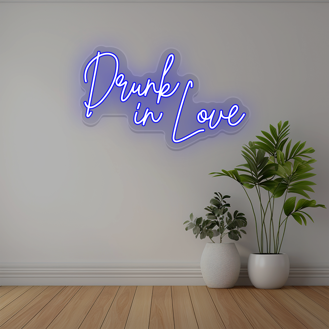 Drunk In Love Neon Sign | Blue