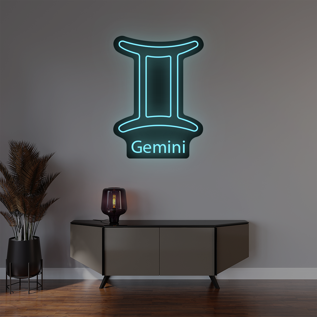 Gemini Zodiac Illuminated Sign
