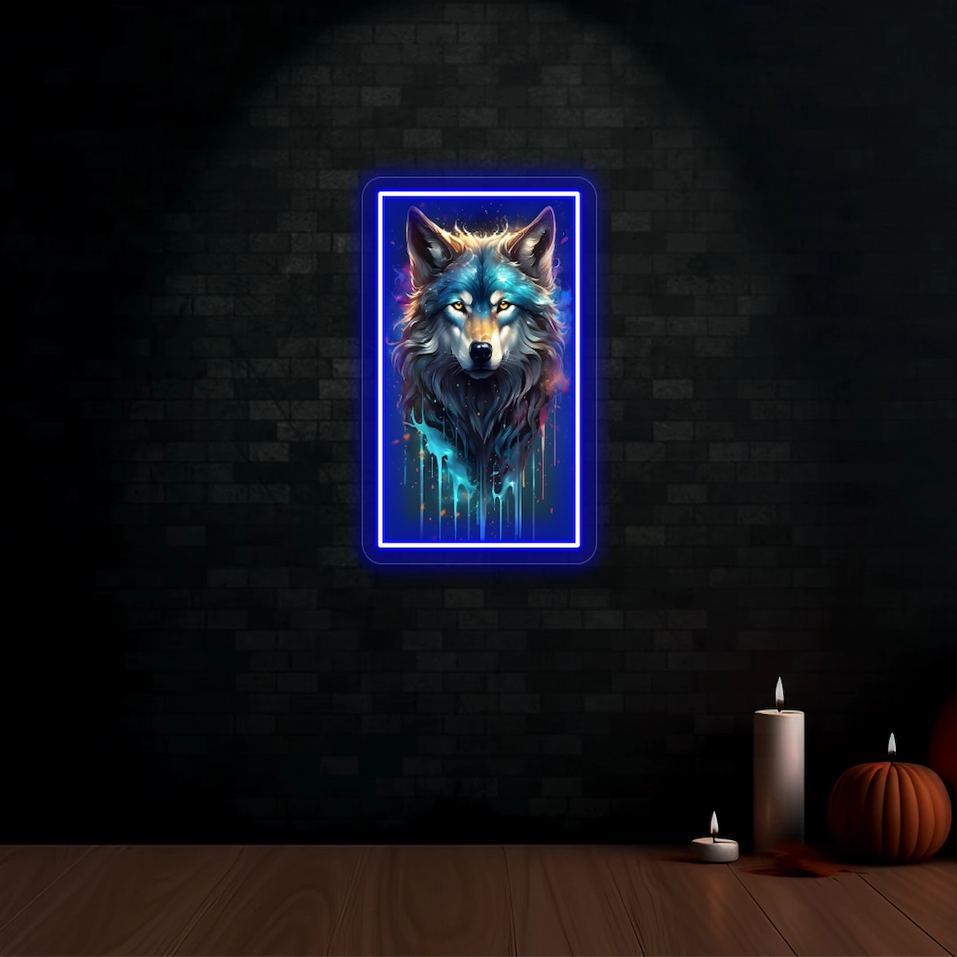 Wolf Neon Artwork