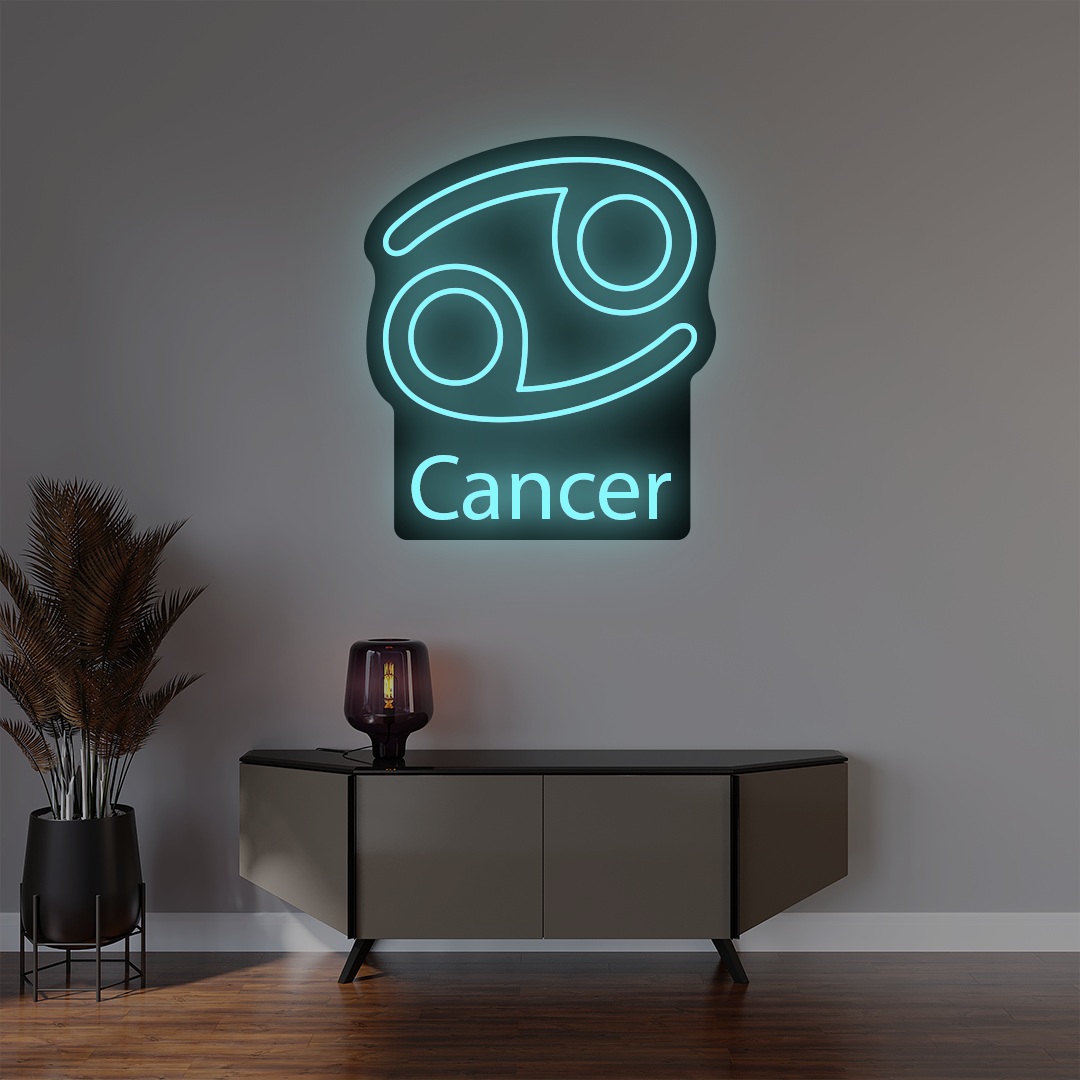 Cancer Zodiac Illuminated Sign | Iceblue