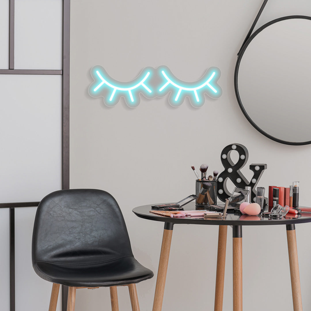 Eye Lashes Neon Sign | CNUS014322 | Iceblue